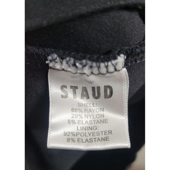 STAUD Gwen Mini-dress Black Layered Bodycon T Shirt Dress Size Small - Picture 4 of 7